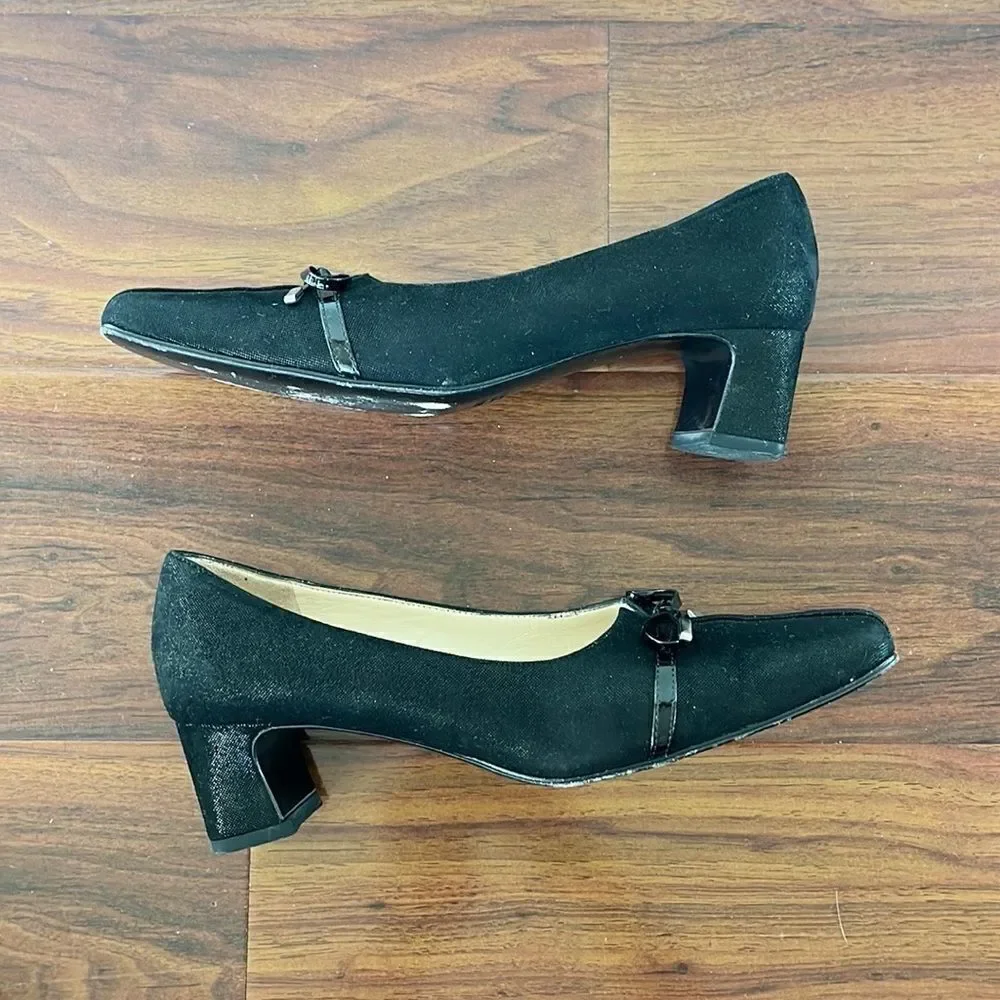 Amalfi Rangoni Luke Pump Low Block Heels Shoes With Bow